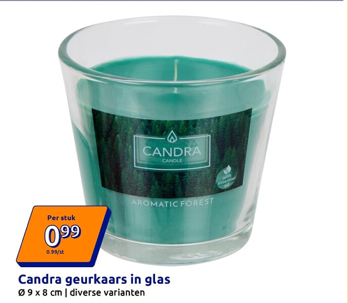 Candra geurkaars in glas