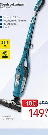 Steelstofzuiger RH6751WO