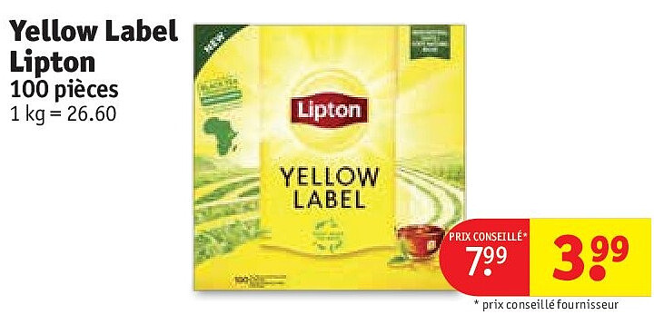 Yellow Label Lipton 100 pièces