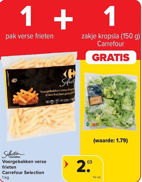 Voorgebakken verse frieten Carrefour Selection