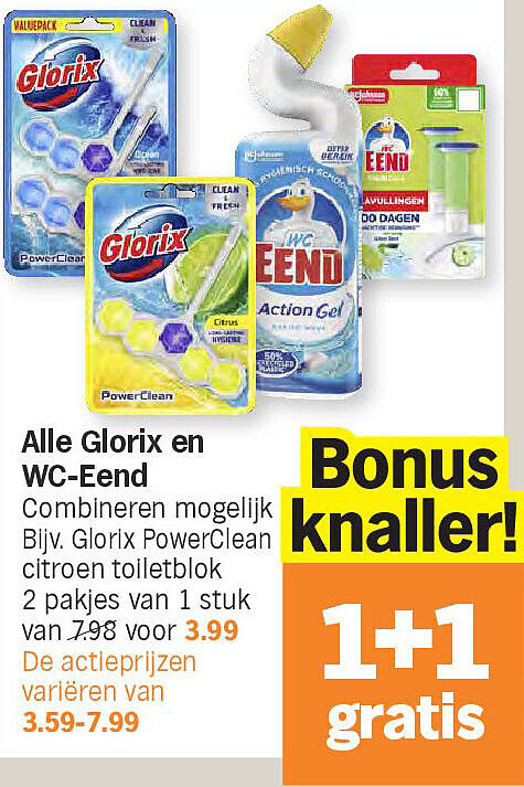 Alle Glorix en WC-Eend