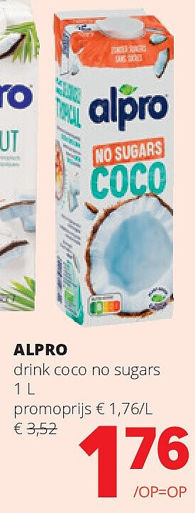 ALPRO drink coco no sugars 1 L