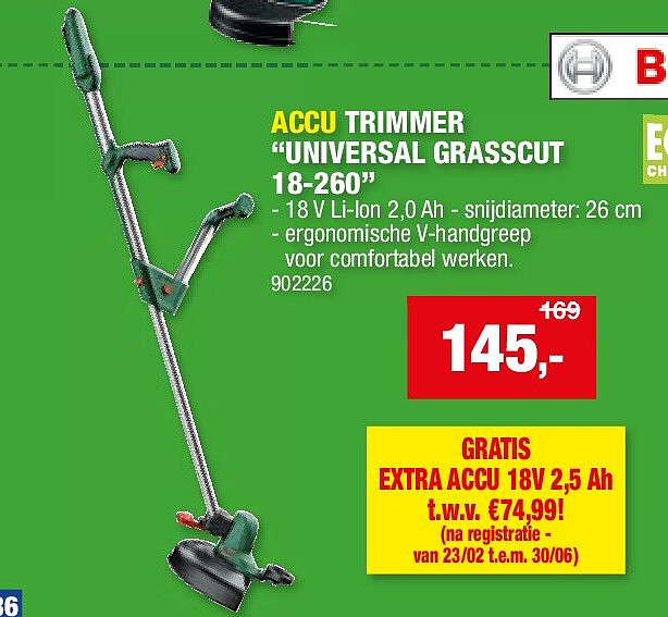ACCU TRIMMER “UNIVERSAL GRASSCUT 18-260”