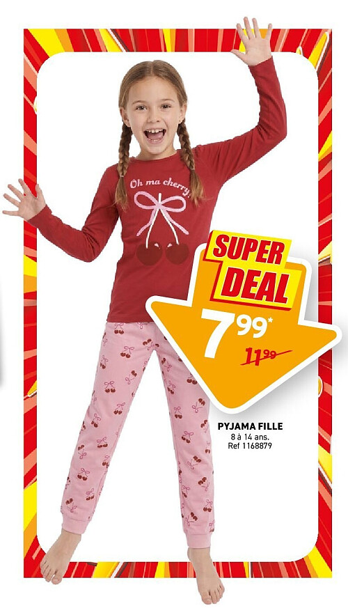 PYJAMA FILLE 8 à 14 ans. Ref 1168879