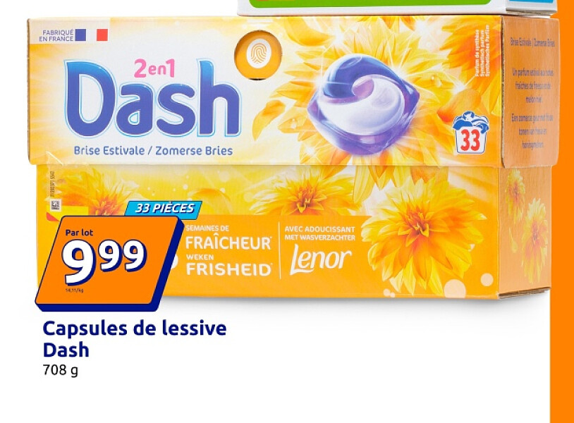 Capsules de lessive Dash