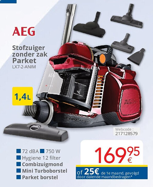Aeg Stofzuiger zonder zak Parket LX7-2-ANIM