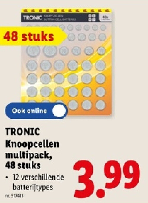 Knoopcellen multipack, 48 stuks