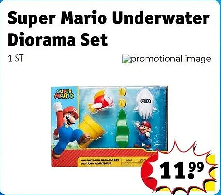 Super Mario Underwater Diorama Set