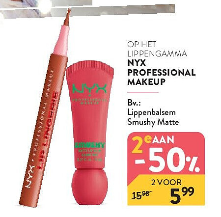 OP HET LIPPENGAMMA NYX PROFESSIONAL MAKEUP