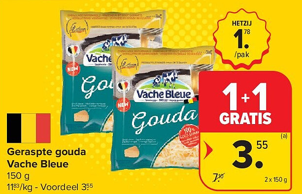 Geraspte gouda Vache Bleue