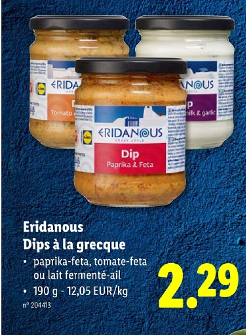 Dips à la grecque