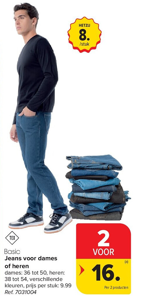 Jeans voor dames of heren