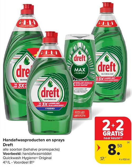 Handafwasproducten en sprays Dreft