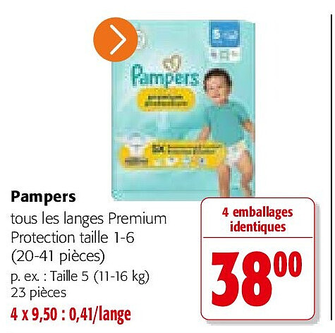 Pampers Taille 5 (11-16 kg) 23 pièces