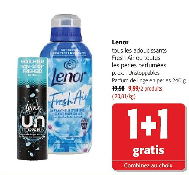 Lenor Unstoppables Parfum de linge en perles 240 g