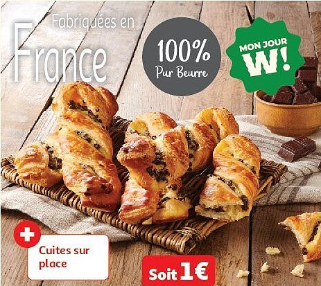 Torsades aux pépites de chocolat pur beurre