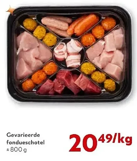 Gevarieerde fondueschotel