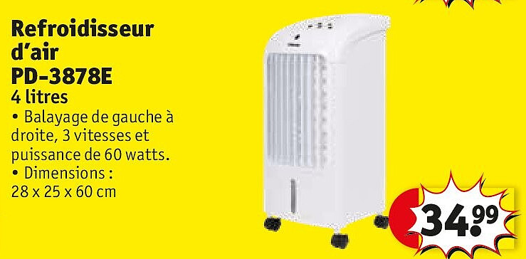 Refroidisseur d’air PD-3878E 4 litres