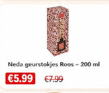 Neda geurstokjes Roos - 200 ml