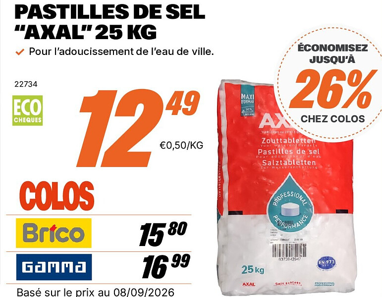 PASTILLES DE SEL “AXAL” 25 KG