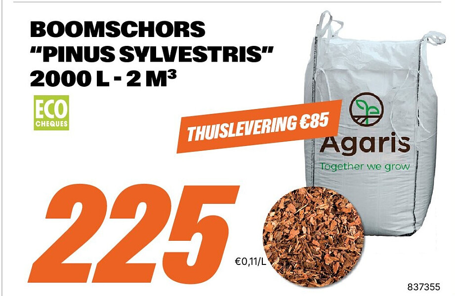 BOOMSCHORS “PINUS SYLVESTRIS” 2000 L - 2 M³