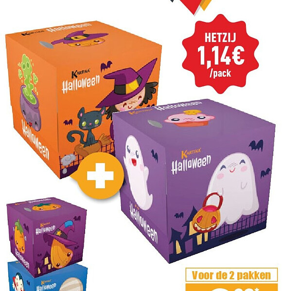 Set van 4 rollen toiletpapier Kartika Halloween