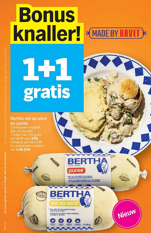 Bertha vol-au-vent en puree