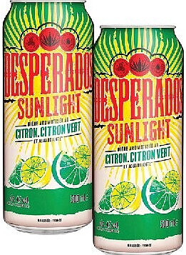 Bière Desperados Sunlight Citron & Citron Vert
