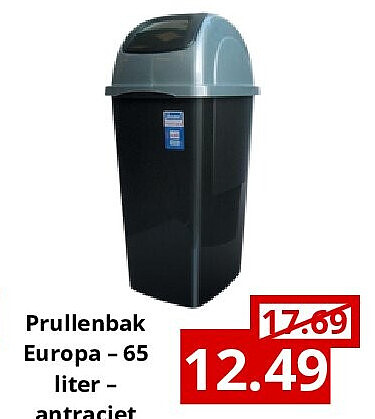 Prullenbak Europa – 65 liter – antraciet