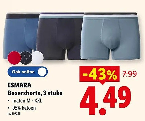 Boxershorts, 3 stuks