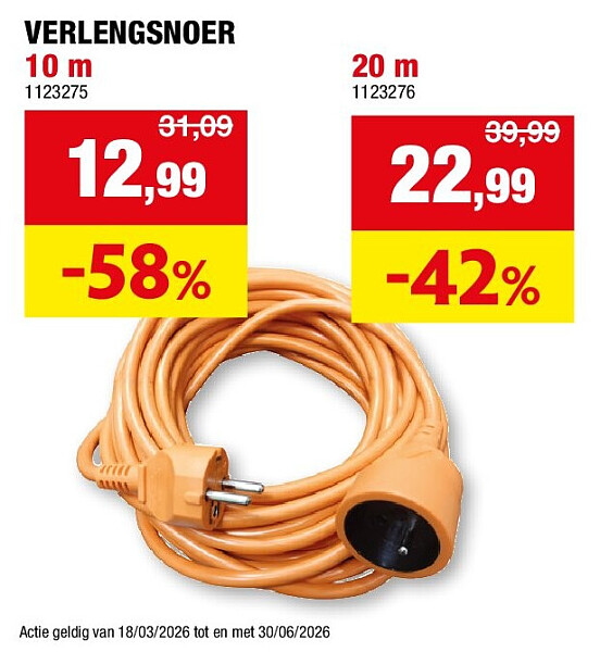 VERLENGSNOER 10 m