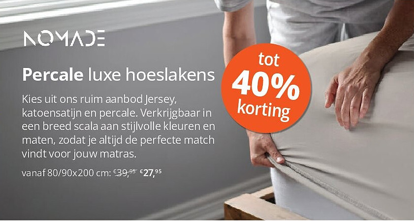 Percale luxe hoeslakens