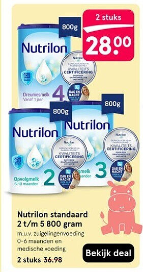 Nutrilon standaard 2 t/m 5, 800 gram