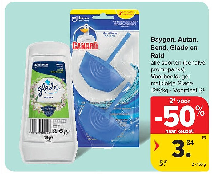 Baygon, Autan, Eend, Glade en Raid