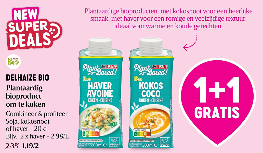 DELHAIZE BIO Plantaardig bioproduct om te koken