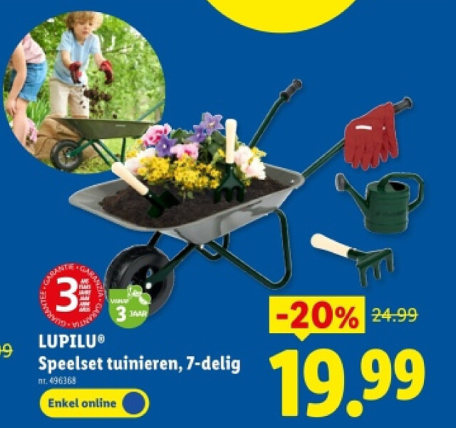 Speelset tuinieren, 7-delig