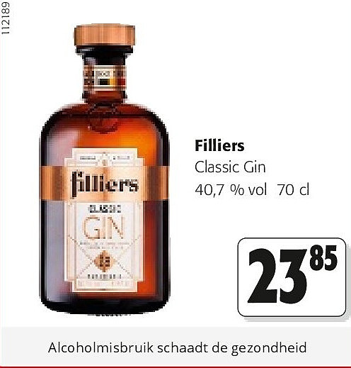 Filliers Classic Gin 40,7 % vol 70 cl