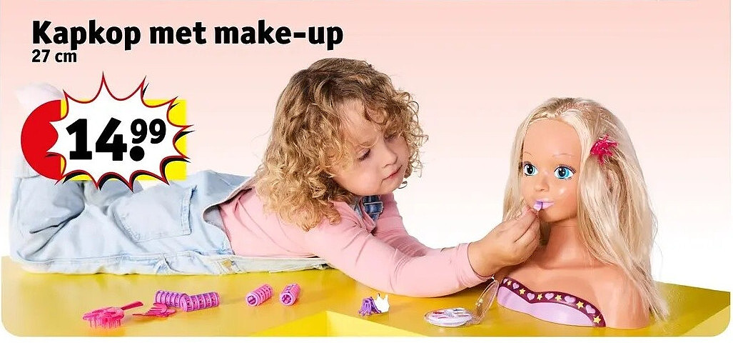 Kapkop met make-up 27 cm