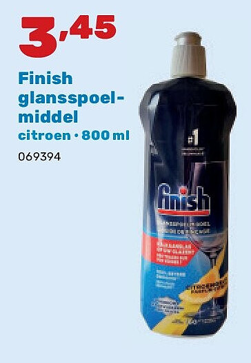 Finish glansspoelmiddel citroen • 800 ml