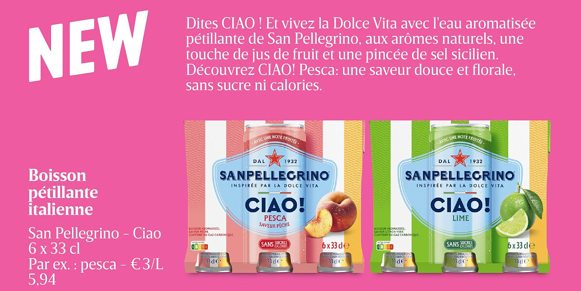 Boisson pétillante italienne