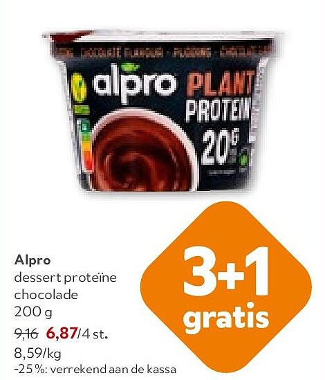 Alpro dessert proteïne chocolade 200 g