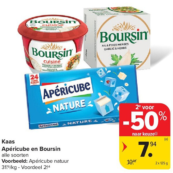Kaas Apéricube en Boursin