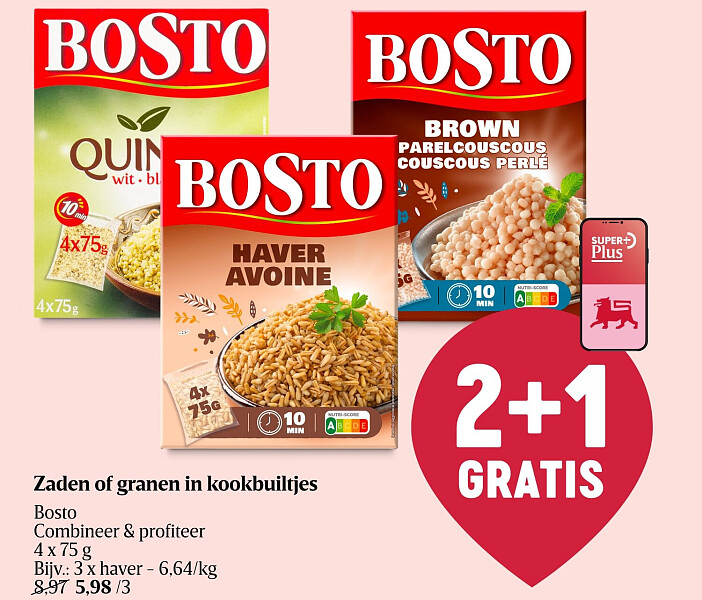 Zaden of granen in kookbuiltjes