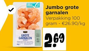 Jumbo grote garnalen