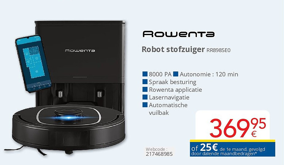 Robot stofzuiger RR8985E0