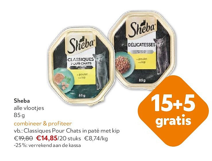 Sheba Classiques Pour Chats in paté met kip
