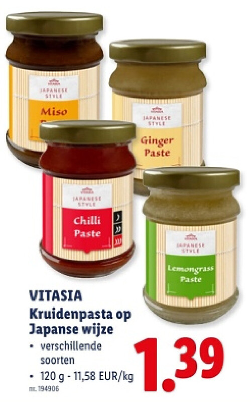 Kruidenpasta op Japanse wijze