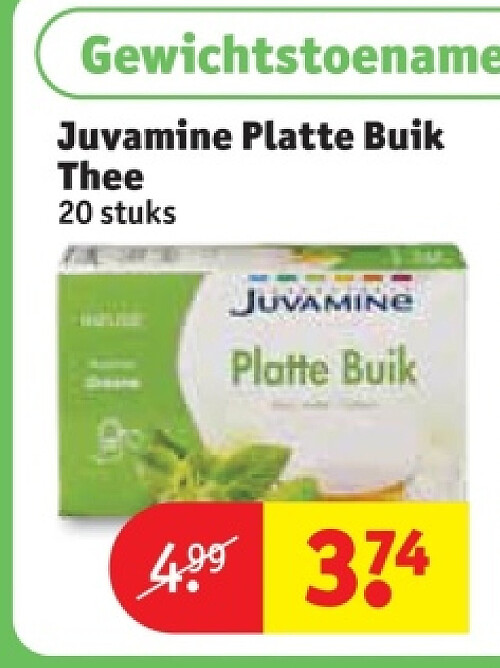 Juvamine Platte Buik Thee