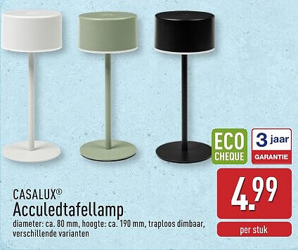 Acculedtafellamp