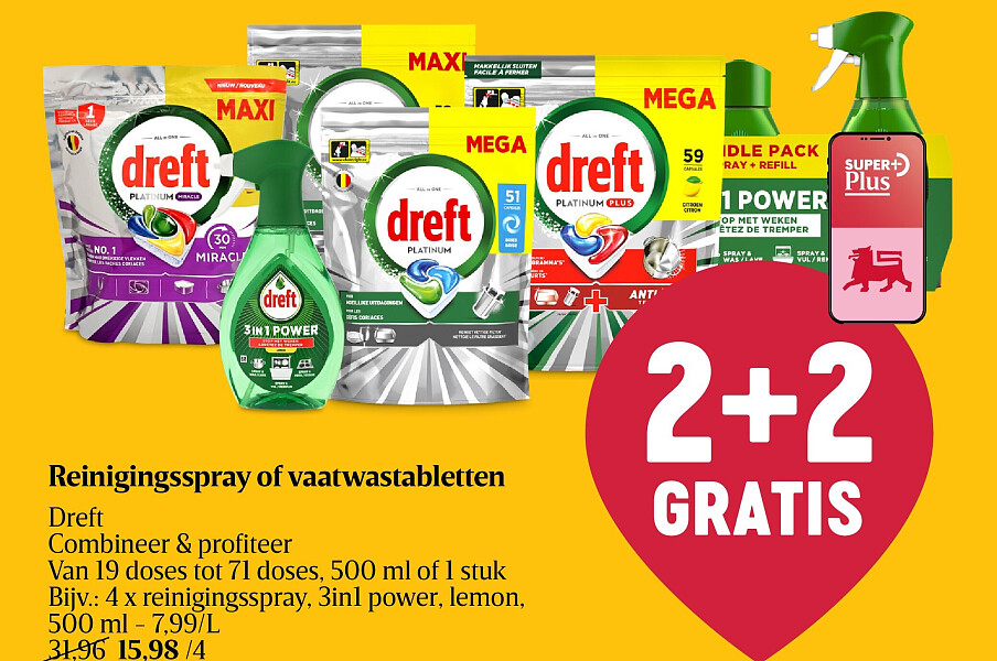 Reinigingsspray of vaatwastabletten